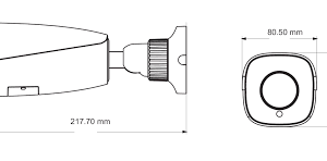 dimensions bullet 2mp motorized
